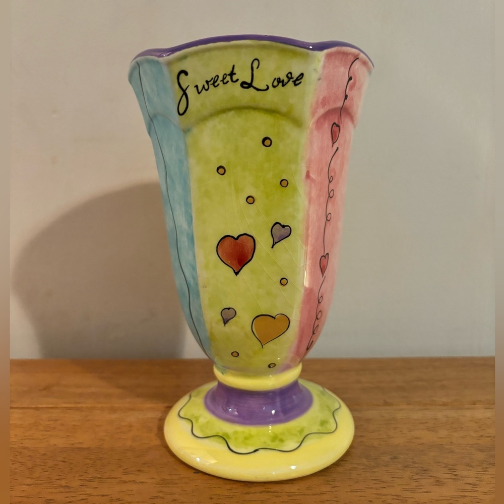 Certified International Sweet Love Sundae Ice Cream Cup or Vase by Sue Zipkin.